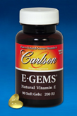 CarlsonLabs E-GEMS 200 IU 90 SOFT GELS