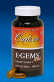 CarlsonLabs E-GEMS PLUS 400 IU 100 SOFT GELS