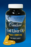 CarlsonLabs COD LIVER OIL GEMS SUPER 1000 MG 100 SOFT GELS