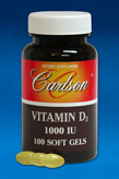 CarlsonLabs VITAMIN D 1000 IU 100 SOFT GELS