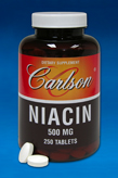 CarlsonLabs NIACIN 500 MG 250 TABLETS