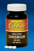 CarlsonLabs CHELATED CHROMIUM 300 TABLETS