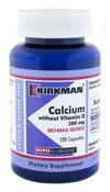 Киркман Calcium 200 mg w/o Vitamin D - Bio-Max Series - Hypoallergenic 120ct