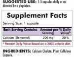 Calcium 200 mg w/o Vitamin D - Bio-Max Series - Hypoallergenic 120ct