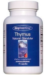 ARG Thymus Natural Glandular 75 Caps
