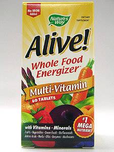 Nature's Way, ALIVE!® MULTI-VITAMIN (NO IRON) 60 TABS