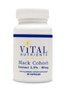 Vital Nutrients, BLACK COHOSH EXTRACT 80 MG 60 CAPS