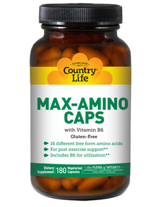 Country Life, MAX AMINO 180 VEGCAPS