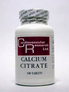 Ecological formula/Cardiovascular Research CALCIUM CITRATE 165 MG 100 TABS