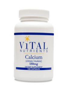 Vital Nutrients, CALCIUM (CITRATE/MALATE) 150 MG 100 CAPS 