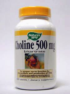 Nature's Way, CHOLINE 500 MG 100 TABS