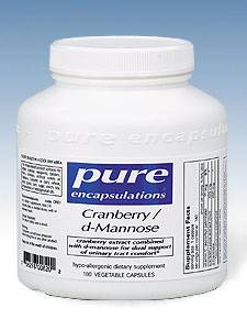 Pure Encapsulations, CRANBERRY/D-MANNOSE 180 VCAPS 