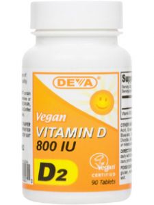 Deva Nutrition, VEGAN VITAMIN D2 800 IU 90 TABS