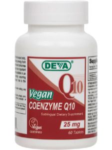 Deva Nutrition, VEGAN COENZYME Q-10 25 MG 60 TABS