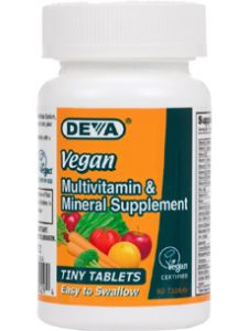 Deva Nutrition, VEGAN TINY TABLETS MULTIVITAMIN 90 TABS 