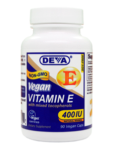 Deva Nutrition, VITAMIN E 400 IU-MIXED TOCOPH. 90 VCAPS