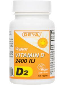 Deva Nutrition, VEGAN VITAMIN D2 2400 IU 90 TABS