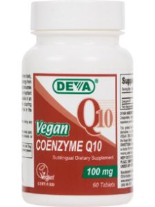 Deva Nutrition, VEGAN COENZYME Q10 100 MG 60 TABS