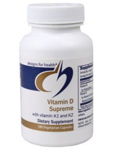 Designs for Health, VITAMIN D SUPREME W VIT K1, K2 180 VCAPS