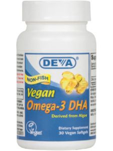 Deva Nutrition, VEGAN DHA (ALGAE) 200 MG 30 SOFTGELS