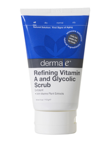 DermaE Natural Bodycare,REFINING VITAMIN A GLYCOLIC SCRUB 4 OZ 