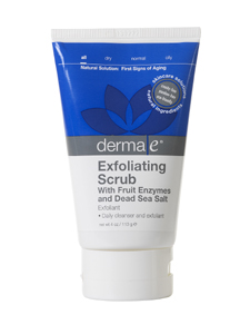 DermaE Natural Bodycare, EXFOLIATING SCRUB W FRUIT ENZYMES 4 OZ