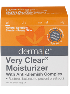 DermaE Natural Bodycare, VERY CLEAR MOISTURIZER ANTI-BLEMISH 2 OZ