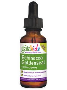 Gaia Herbs, KIDS ECHINACEA/GOLDENSEAL DROPS 1 FL OZ