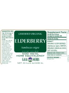 Gaia Herbs, ELDERBERRY (ORGANIC) 8 FL OZ