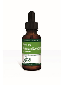 Gaia Herbs, FEVERFEW/JAMAICAN DOGWOOD SUP 1 OZ