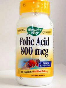 Nature's Way, FOLIC ACID 800 MCG 100 CAPS