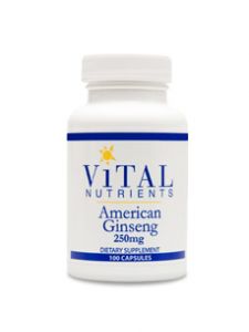 Vital Nutrients, AMERICAN GINSENG 250 MG 100 CAPS