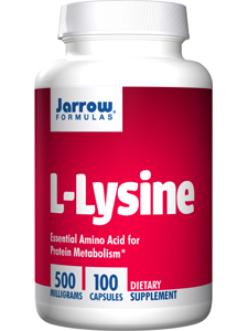 Jarrow Formulas, L-LYSINE 500 MG 100 CAPS