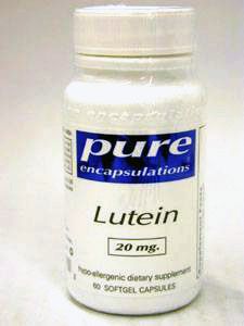 Pure Encapsulations, LUTEIN 20 MG 60 GELS