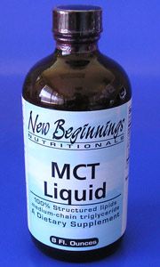 New Beginnings M.C.T. LIQUID - MEDIUM CHAIN TRIGLYCERIDES (8 FL. OZ.)