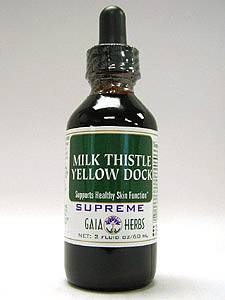 Gaia Herbs, MILK THISTLE/YELLOW DOCK SUP 2 OZ