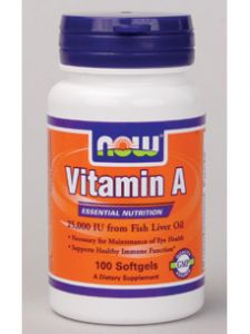 Now Foods, VITAMIN A 25,000 IU 100 SOFTGELS