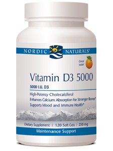 Nordic Naturals, VITAMIN D3 5000 IU 120 GELS