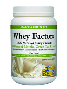 Natural Factors, WHEY FACTORS MATCHA GREEN TEA 12 OZ