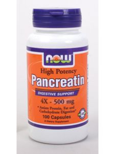 Now Foods, PANCREATIN 4X-500 MG 100 CAPS