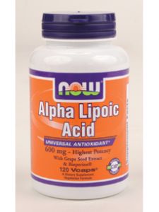 Now Foods, ALPHA LIPOIC ACID 600 MG 120 VCAPS