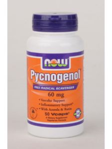 Now Foods, PYCNOGENOL 60 MG 50 VCAPS