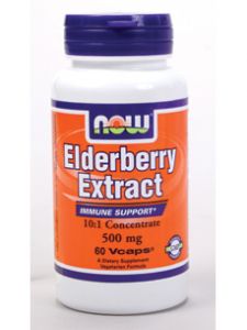 Now Foods, ELDERBERRY EXTRACT 500 MG 60 VCAPS