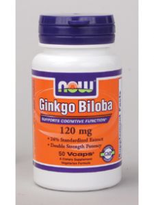 Now Foods, GINKGO BILOBA 120 MG 50 VCAPS