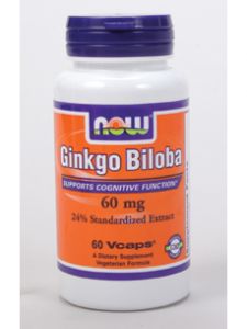 Now Foods, GINKGO BILOBA 60 MG 60 VCAPS