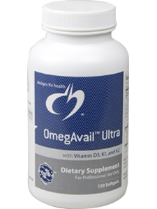 Designs for Health, OMEGAVAIL ULTRA W/D3, K1, K2 120SOFTGELS