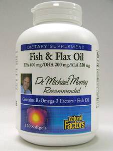 Natural Factors, FISH & FLAX OIL RXOMEGA-3 120 GELS