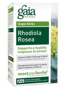 Gaia Herbs, SIBERIAN RHODIOLA ROSEA 60 LVCAPS