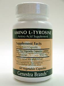 Genestra, AMINO L-TYROSINE 475 MG 60 VCAPS