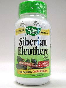 Nature's Way, SIBERIAN ELEUTHERO ROOT 410 MG 100 CAPS 